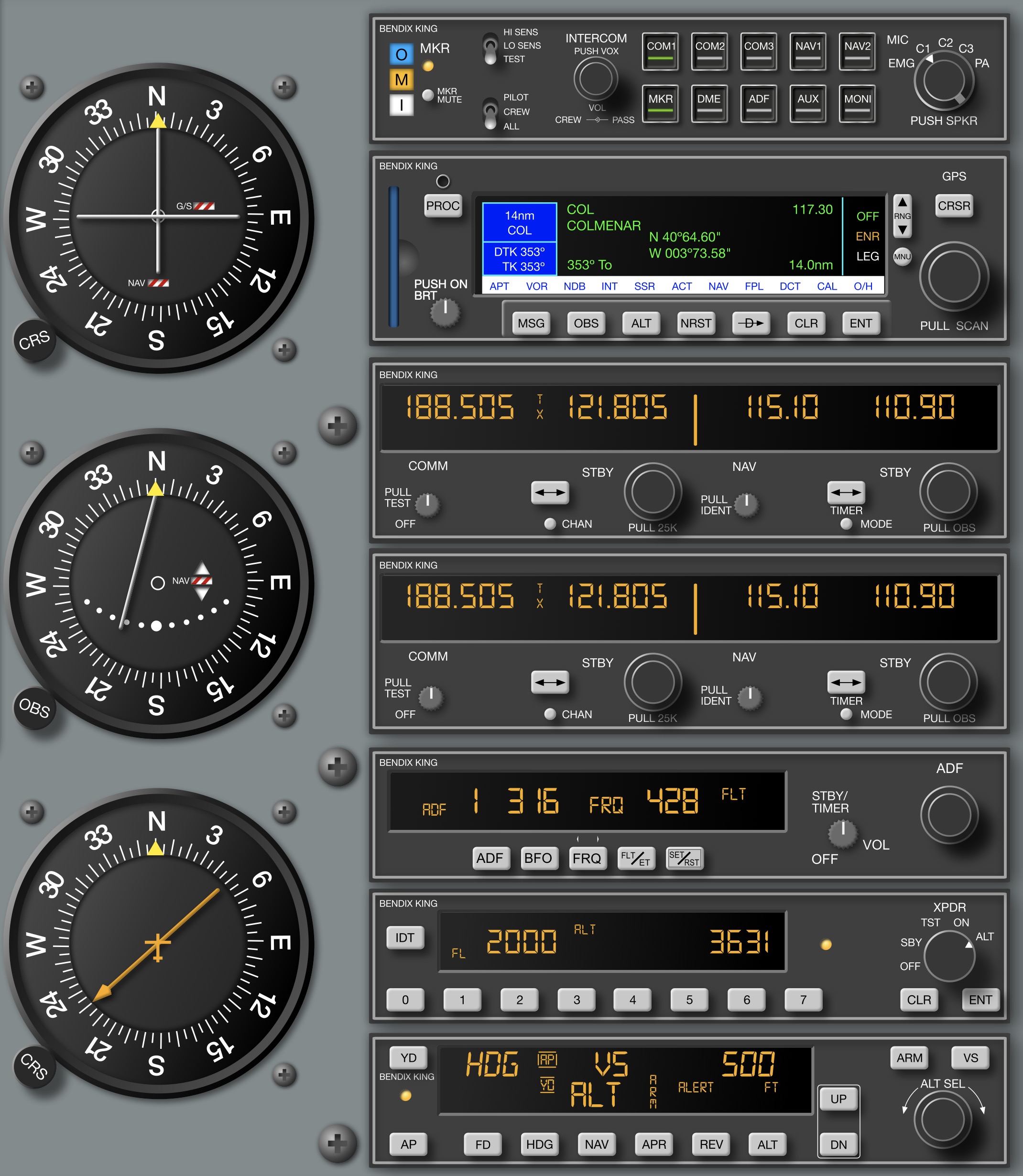 Cessna 172 Cockpit Poster Avionics