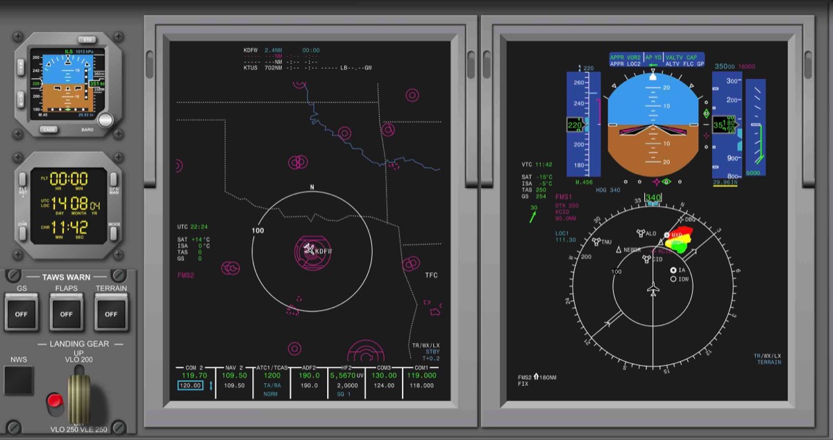 Bombardier Challenger 350 Cockpit Poster Instruments
