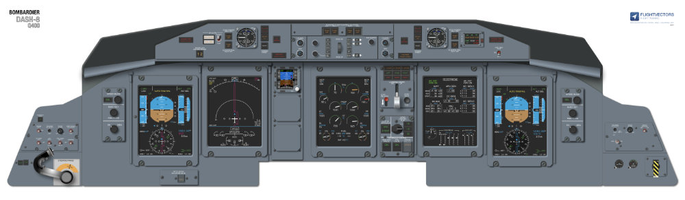Bombardier Q400 Cockpit Poster